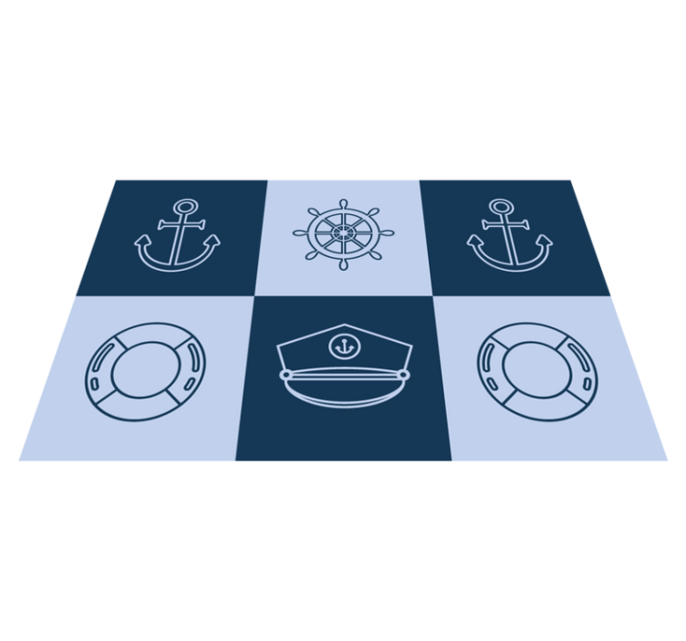 Set de table original tapis de symboles nautiques - TenStickers