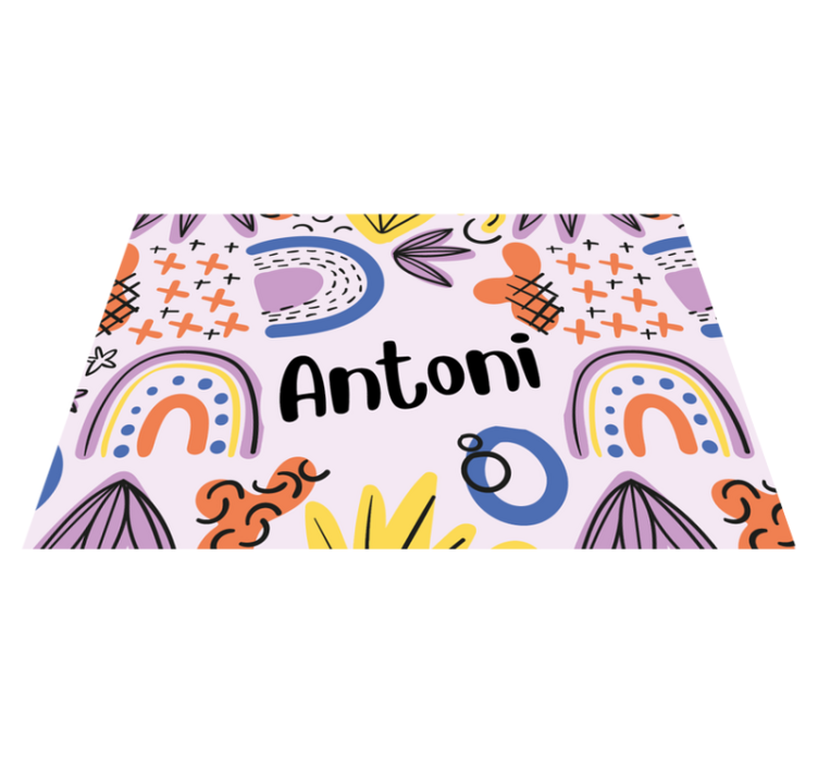 Set de table enfant motifs arc-en-ciel colorés - TenStickers