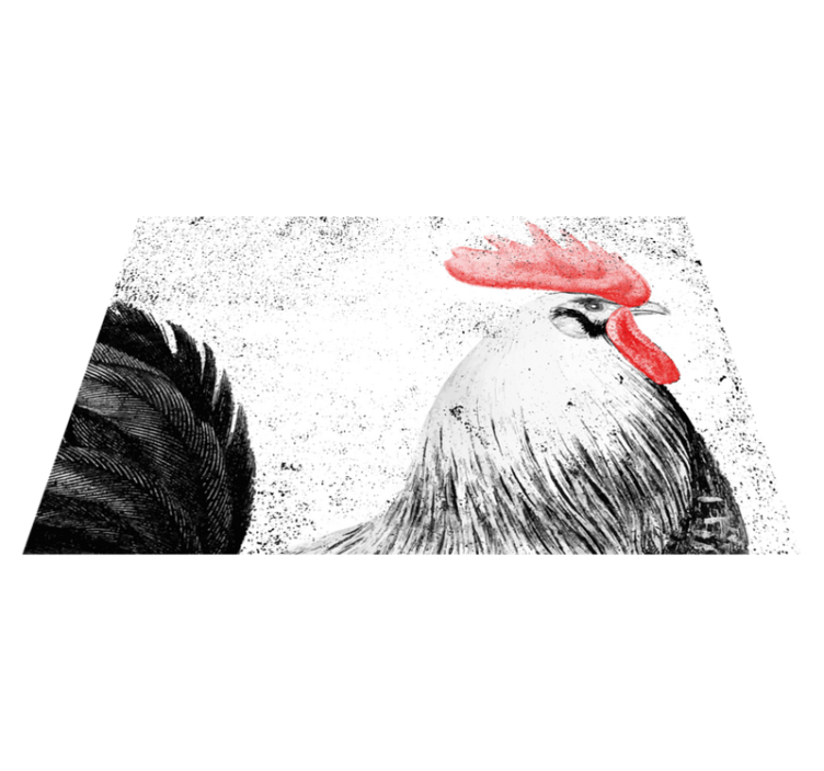 Set de table original Coq noir et rouge - TenStickers