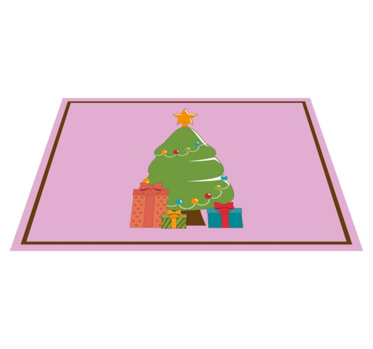 Set de table noël arbre de noël coloré - TenStickers