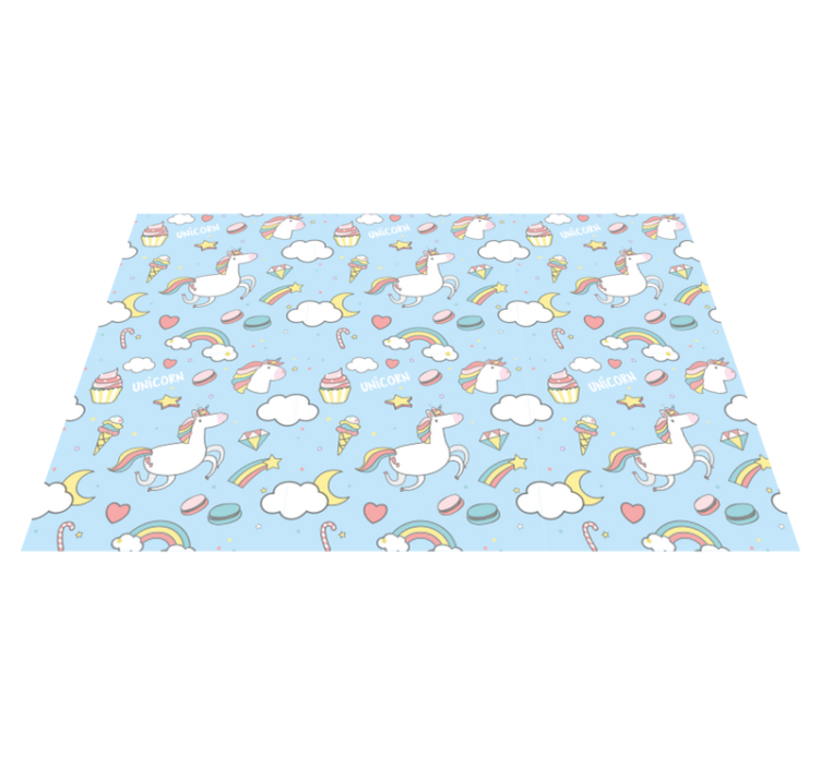 Set de table enfant licornes et arc-en-ciel - TenStickers