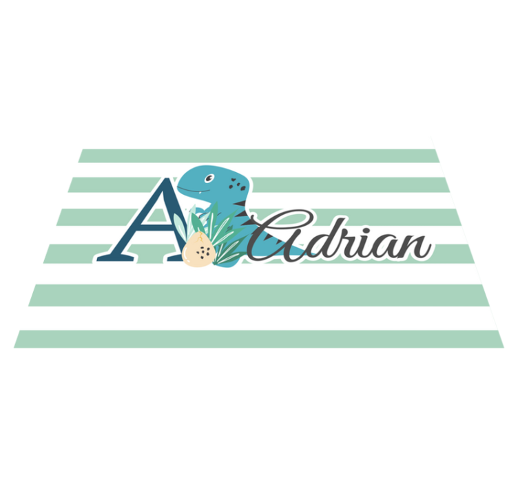 Set de table enfant design initial dinosaure - TenStickers