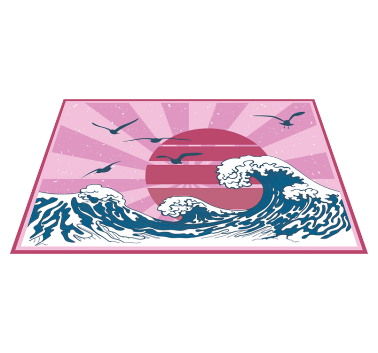 Set de table moderne vagues et soleil - TenStickers