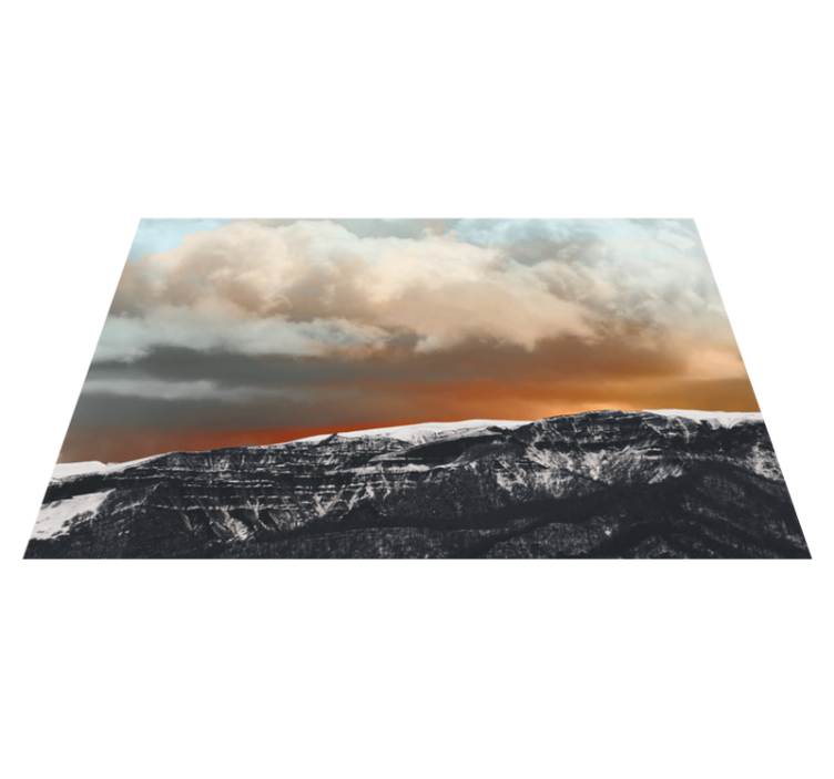 Set de table horizon de coucher de soleil en montagne - TenStickers