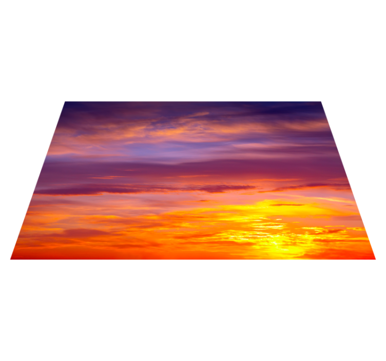 Set de table moderne vue sur l'horizon au coucher de soleil - TenStickers