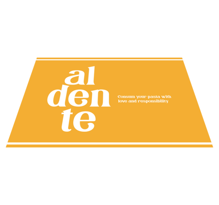 Set de table citation rappel culinaire aldente - TenStickers