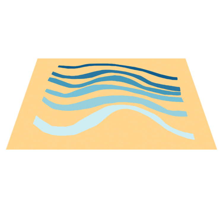 Set de table moderne style lignes ondulées - TenStickers