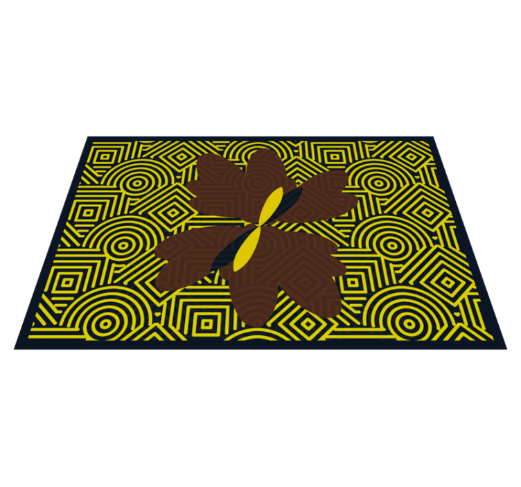 Set de table fleur géométrique abstraite - TenStickers