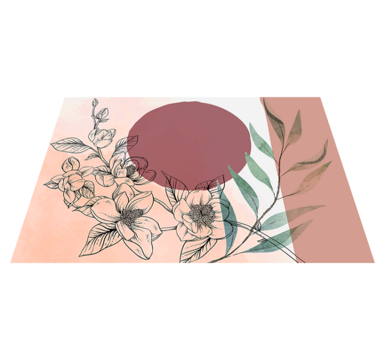 Set de table moderne accent floral minimaliste - TenStickers