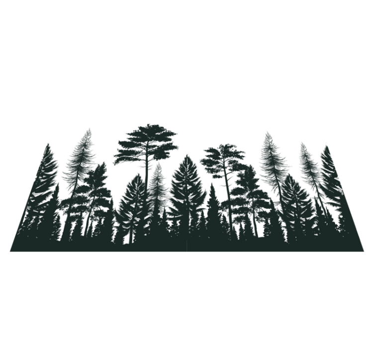 Set de table motif silhouette forêt - TenStickers