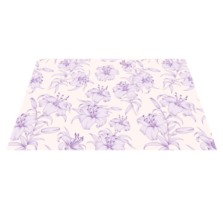 Set de table motif floral de lys - TenStickers