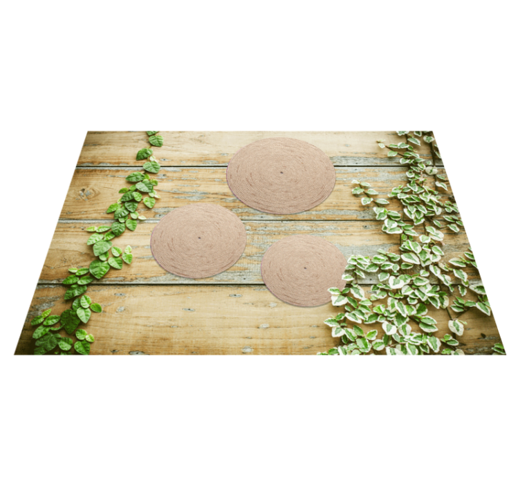 Set de table moderne et sous-verres naturels - TenStickers