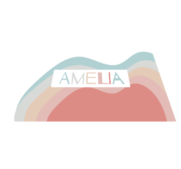 Set de table design enfant Vagues arc-en-ciel "boho" - TenStickers