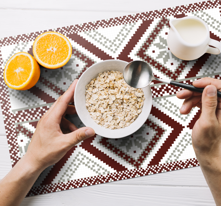 Set de table motif géométrique texturé - TenStickers