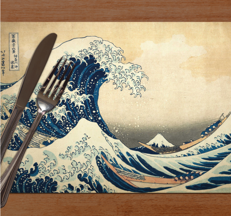 Set de table rectangulaire Vague hokusai kanagawa - TenStickers