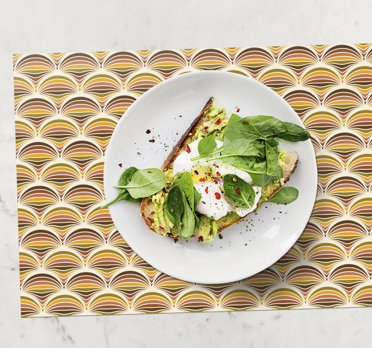 set de table design bois Modèle des années 70 - TenStickers