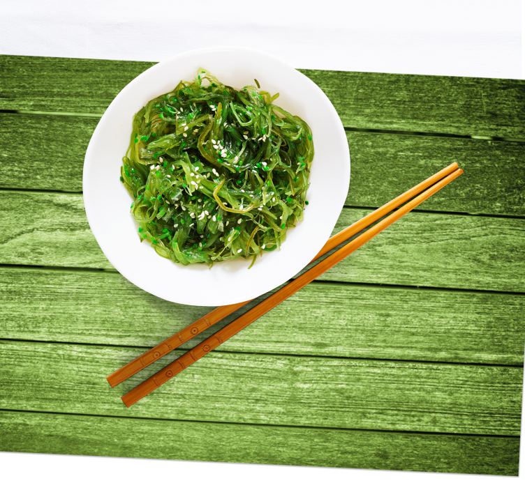 Set de table design bois Texture en bois vert - TenStickers