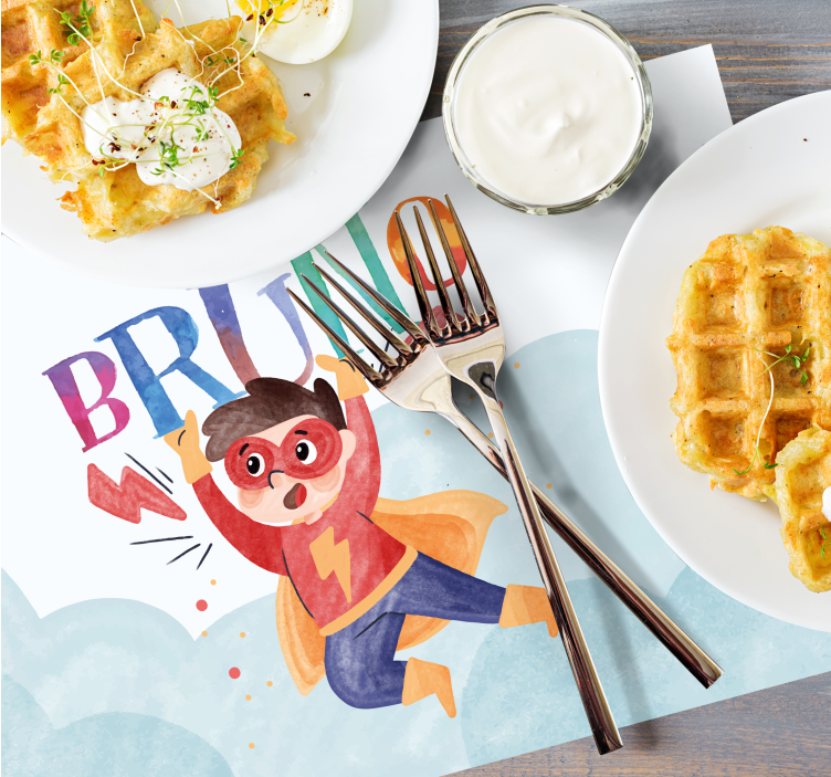 Set de table design enfant Aquarelle super enfant - TenStickers