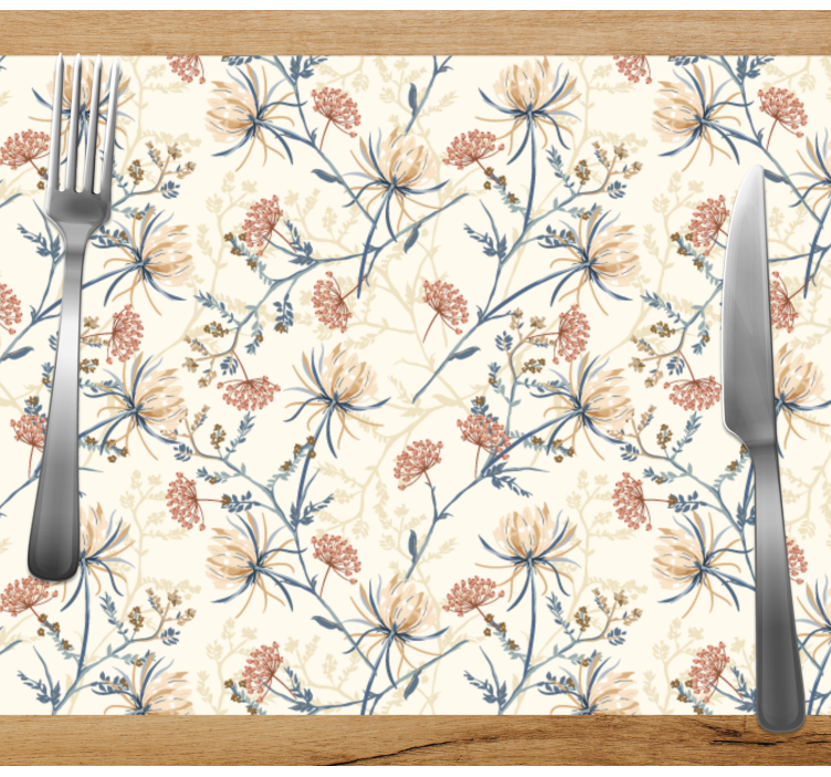 Set de table moderne Ensemble de fleurs vintage - TenStickers