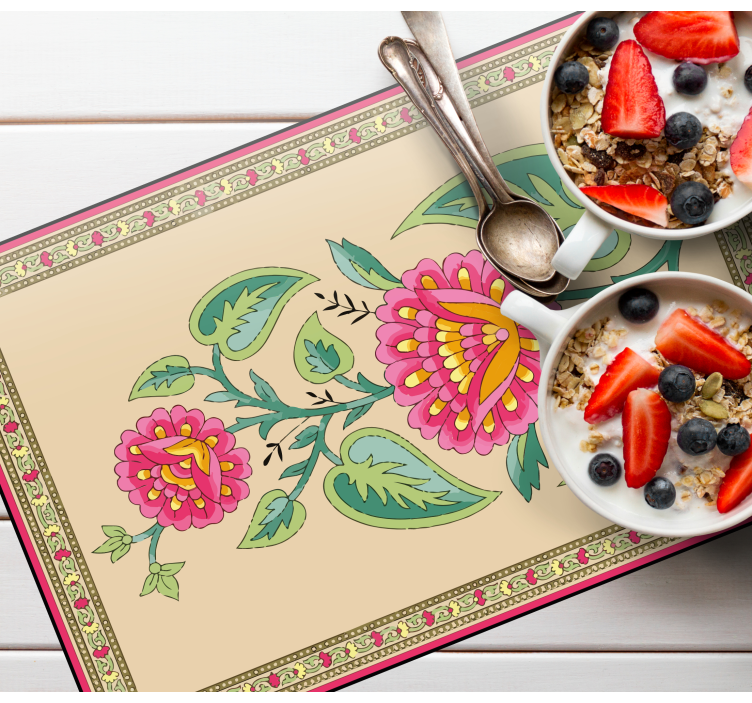 Set de table original Fleur moghol indien - TenStickers