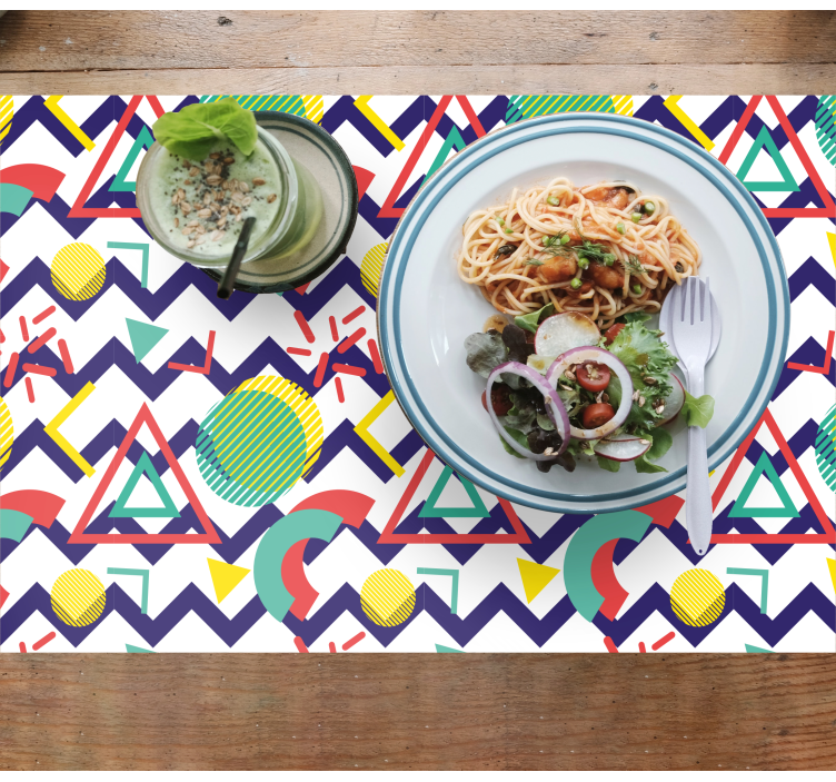 Set de table moderne conception de motifs géométriques - TenStickers