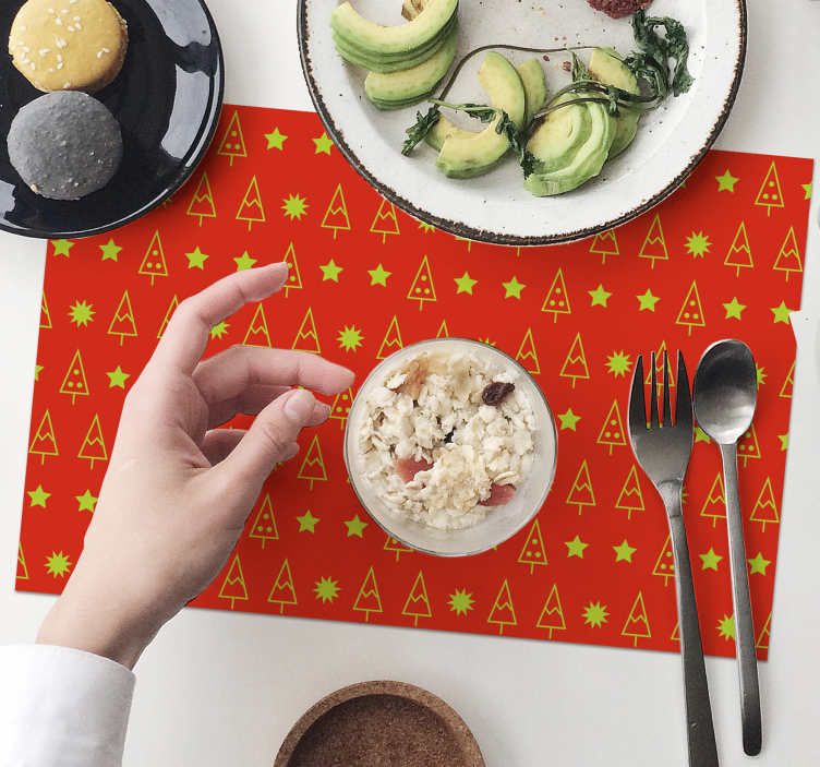 Set de table noel Beau manteau d'arbres de noël - TenStickers