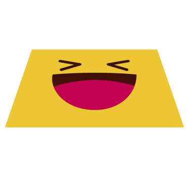 Emoji moderne face riante enfants sets de table en vinyle - TenStickers