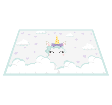 Set de table enfant Licorne et petits cœurs - TenStickers