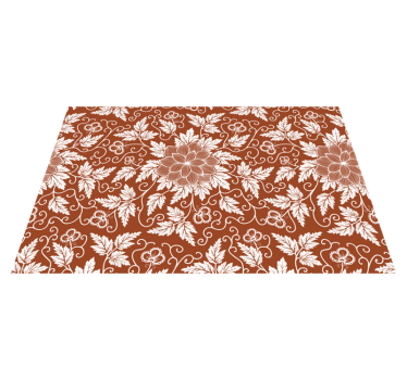 Set de table marron au motif floral paisley - TenStickers