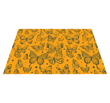 set de table avec papillon Papillon orange et noir - TenStickers