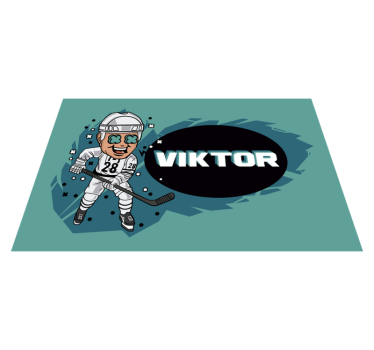 Set de table enfant joueur de hockey dessin animé - TenStickers