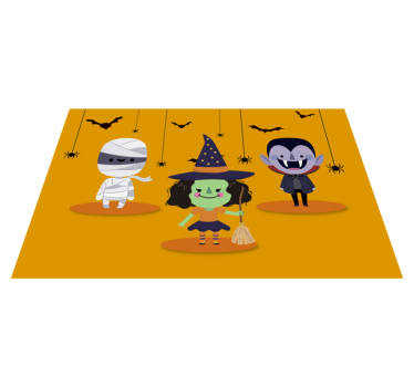 Set de table Halloween personnages heureux - TenStickers