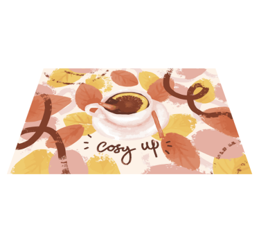 Set de table original tasse à café douillette - TenStickers