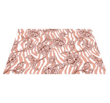 Set de table original motif zèbre floral - TenStickers