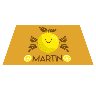 Set de table enfant illustration citron heureux - TenStickers