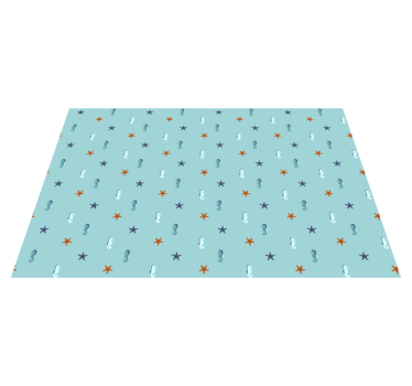 Set de table original motif hippocampe étoile de mer - TenStickers