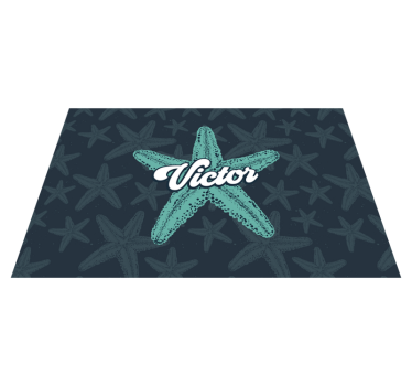 Set de table avec prénom étoile de mer personnalisée - TenStickers