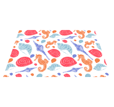 Set de table original coquillages et hippocampes - TenStickers