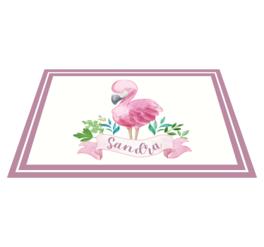 Set de table personnalisé Flamant rose peint pour les enfants - TenStickers