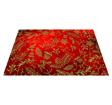 Set de table noël fleurs rouges festives - TenStickers