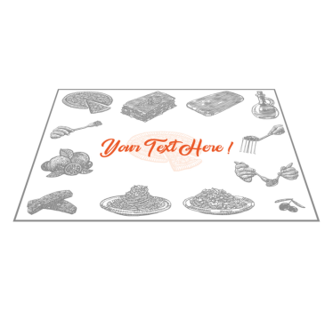 Set de table personnalisé symboles italiens célèbres avec texte - TenStickers