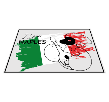 Set de table citation j'aime le design de naples - TenStickers