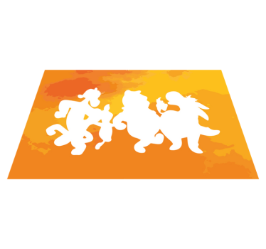 Set de table enfant silhouettes de personnages ludiques - TenStickers