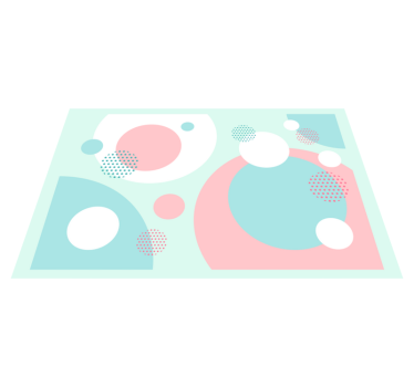 Set de table moderne blocs de couleurs géométriques - TenStickers