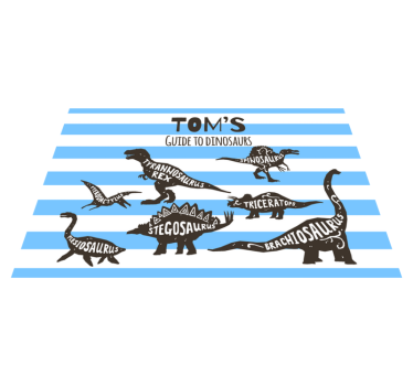 Set de table design avec nom Dinosaures avec des noms - TenStickers