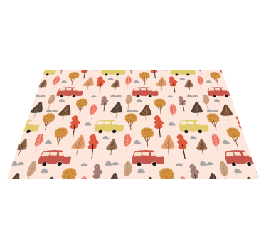 Set de table enfant arbres de voitures colorés - TenStickers