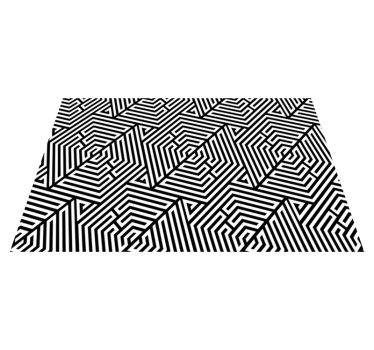 Set de table moderne motif géométrique noir - TenStickers