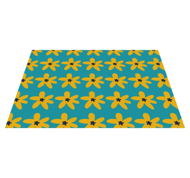 Set de table moderne motif floral vibrant - TenStickers