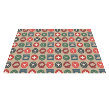 Set de table original autocollants drapeau suisse - TenStickers