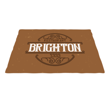 Set de table citation logo du restaurant brighton - TenStickers